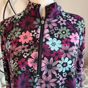 Jofit Floral Long Sleeve Top - Black, Pink, Green, Blue